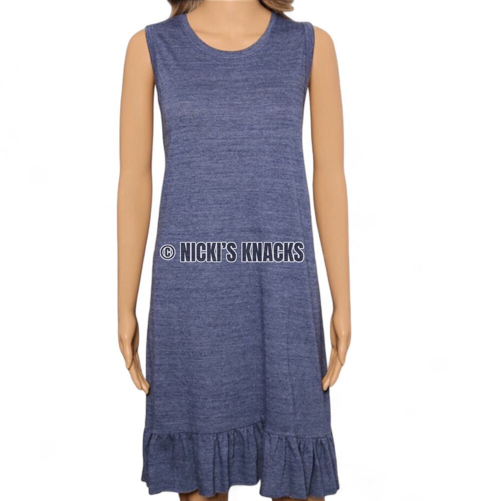 Nation LTD Serena Dress Size L – Heather Blue Tank Mini Cottagecore Casual Shift - Picture 3 of 9